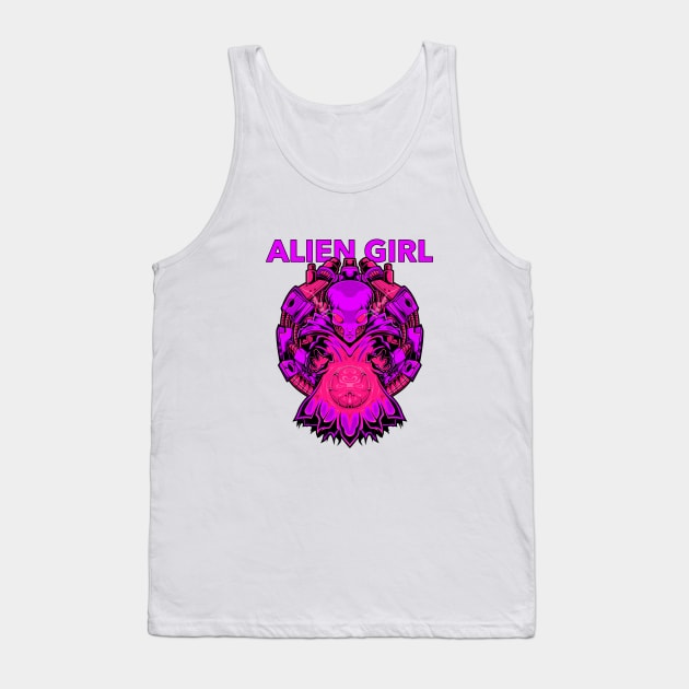 Alien Girl Tank Top by Wolf Clothing Co